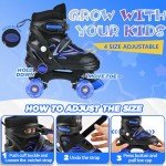 Adjustable Kids Roller Skates with Light-Up Wheels