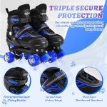 Adjustable Kids Roller Skates with Light-Up Wheels