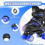 Adjustable Kids Roller Skates with Light-Up Wheels