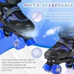 Adjustable Kids Roller Skates with Light-Up Wheels