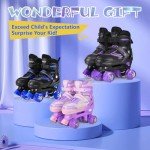 Adjustable Kids Roller Skates with Light-Up Wheels