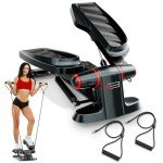 Athletizon Twist Stepper with Resistance Bands & LCD