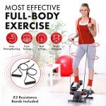 Athletizon Twist Stepper with Resistance Bands & LCD