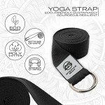 Durable 6ft Yoga Strap with Metal D-Ring
