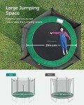 8 ft Trampoline for Kids with Safety Enclosure