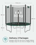 8 ft Trampoline for Kids with Safety Enclosure