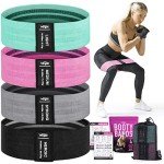 4 Fabric Booty Bands for Glutes, Hips & Thighs