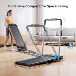 Folding Treadmill with Incline and LED Display