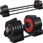 Yaheetech 80KG Adjustable Dumbbell and Barbell Set