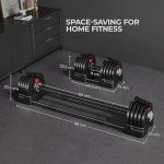 Yaheetech 80KG Adjustable Dumbbell and Barbell Set