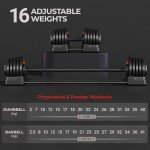 Yaheetech 80KG Adjustable Dumbbell and Barbell Set