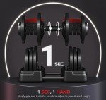 Yaheetech 80KG Adjustable Dumbbell and Barbell Set