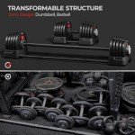 Yaheetech 80KG Adjustable Dumbbell and Barbell Set