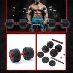 Adjustable Dumbbell and Barbell Weight Set