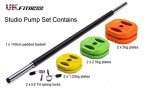 20kg Adjustable Barbell Weights Set for Home Gym