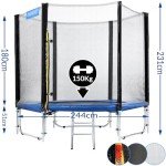 Monzana® 8ft Trampoline Set with Safety Net