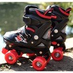 Adjustable Quad Roller Skates for Kids (Red)