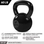 60 lb Cast Iron Kettlebell for Home Workouts