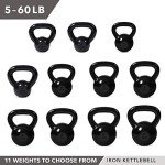 60 lb Cast Iron Kettlebell for Home Workouts