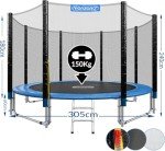 10ft Trampoline Set with Safety Net & Ladder