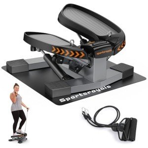 Sportsroyals Compact Stair Stepper with Exercise Mat