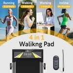 3-in-1 Folding Treadmill for Home and Office