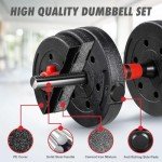 Adjustable 30Kg Dumbbells & Barbell Set for Home Gym