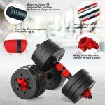 Adjustable 30Kg Dumbbells & Barbell Set for Home Gym