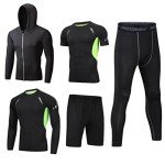 Men's 5-Piece Fitness Clothing Set for Workouts