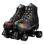 Shiny PU Leather Roller Skates for Beginners