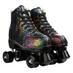 Shiny PU Leather Roller Skates for Beginners