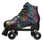 Shiny PU Leather Roller Skates for Beginners