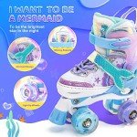 Adjustable Light-Up Mermaid Roller Skates for Kids
