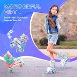 Adjustable Light-Up Mermaid Roller Skates for Kids