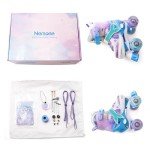 Adjustable Light-Up Mermaid Roller Skates for Kids