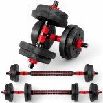 Adjustable Dumbbell Set with Connecting Rod - 10kg