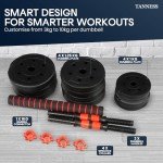 Adjustable Dumbbell Set with Connecting Rod - 10kg