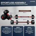 Adjustable Dumbbell Set with Connecting Rod - 10kg