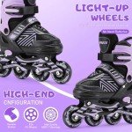 Adjustable Kids Inline Skates with Light Up Wheels
