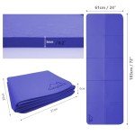 Portable Non-Slip Folding Yoga Mat - Purple