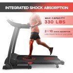 Folding Treadmill with 15% Incline & 18 Programs