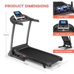 Folding Treadmill with 15% Incline & 18 Programs