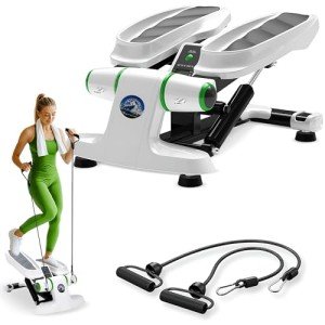 Adjustable Mini Stepper with Resistance Bands