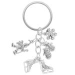 Snowflake Ice Skating Keychain for Fitness Lovers