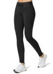 Women's Waterproof Fleece-Lined Thermal Leggings with Pockets