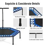 GYMAX Hexagonal Trampoline with Adjustable Handle