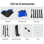 GYMAX Hexagonal Trampoline with Adjustable Handle