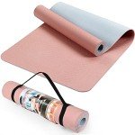 Non-Slip TPE Yoga Mat with Carrying Straps