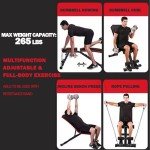Foldable Adjustable Weight Bench with Resistance Bands