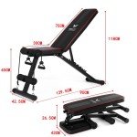 Foldable Adjustable Weight Bench with Resistance Bands